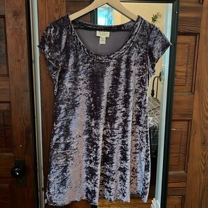 Vintage Victorias Secret Gold Label Mini T Shirt Dress size XS Crushed Velvet
